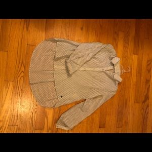 Nymph gray blouse with white polka dots small